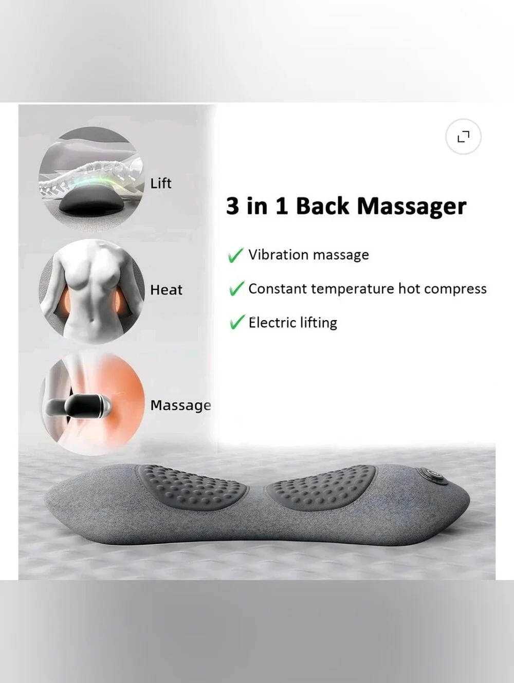 Back Spinal Decompression, 2026 Upgraded 3-in-1 Vibrating Massage Heating Lumbar